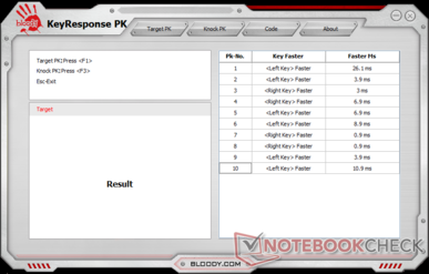 左右按钮响应时间