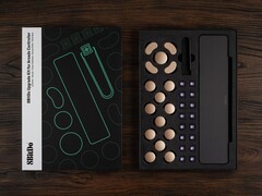 8BitDo 的 Aracde 控制器升级套件包括 Kailh 紫色 Glede 线性开关。