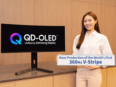 首款具有 360 Hz 刷新率的 V-Stripe QD-OLED 显示器。(图片来源：三星显示器）