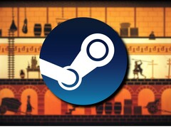 显示游戏 Apotheon 和 Steam 徽标的图片。