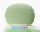 翡翠色款 Google Home 智能音箱。