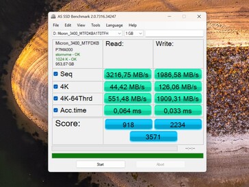 更新驱动程序后我的副 1TB SSD 的性能。