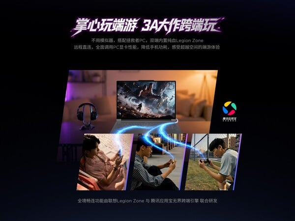 联想 Y70 2026 可以通过远程连接Legion Go PC 并利用其图形性能来玩 AAA 级 PC 游戏。