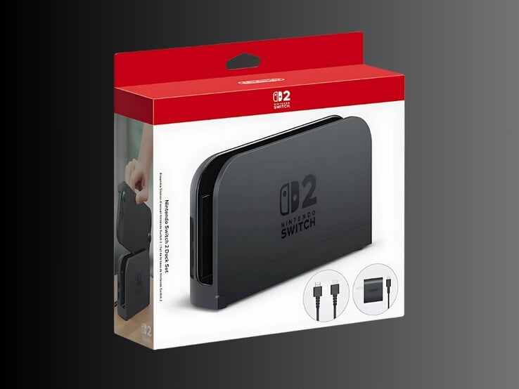 任天堂 Switch 2 底座零售包装盒（图片来源：任天堂美国公司）