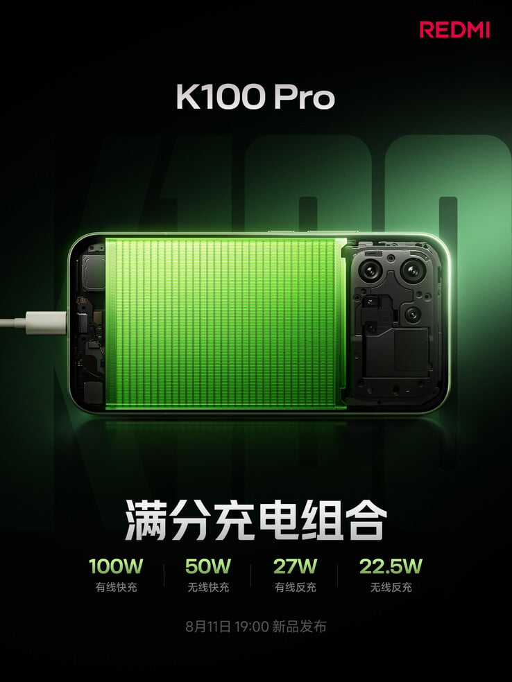 Redmi K100 Pro 的电池详情。