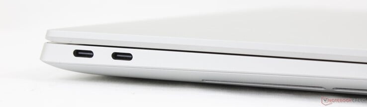 左: 2x USB-C Thunderbolt 4 w/ DisplayPort 2.1 + Power Delivery