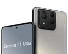 Zenfone 11 Ultra 渲染图。(来源：Evleaks）