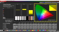 CalMAN ColorChecker（配置文件：sRGB，目标色彩空间 sRGB）