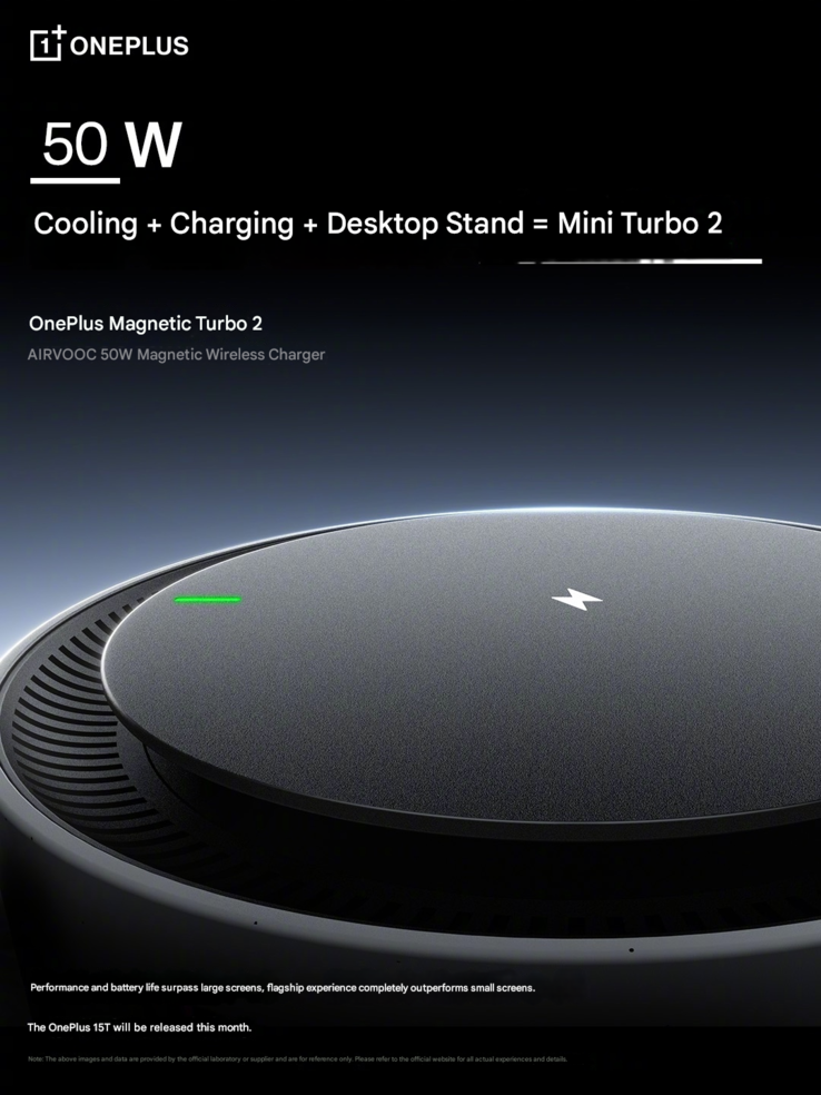 全新 OnePlus Magnetic Turbo 2 50W 无线充电器