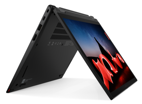 联想ThinkPad L13 Yoga第四代--雷霆黑。(图片来源：联想)