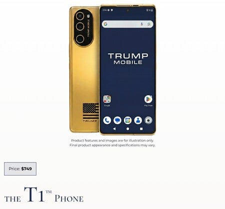 目前,Trump Mobile 网站上 Trump T1 的标价为 749 美元