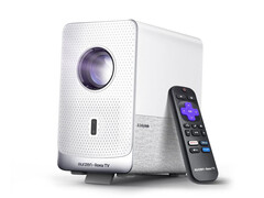 Aurzen Eazze D1R Cube 随附 Roku 电视遥控器。(图片来源：Aurzen）