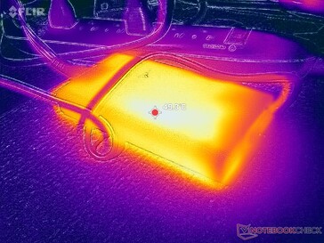 运行高负荷时，交流适配器的温度可达 50 C 以上