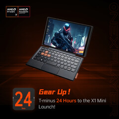 ONEXPLAYER X1 Mini 可用作大型游戏掌上电脑或迷你笔记本电脑。(图片来源：One-Netbook）