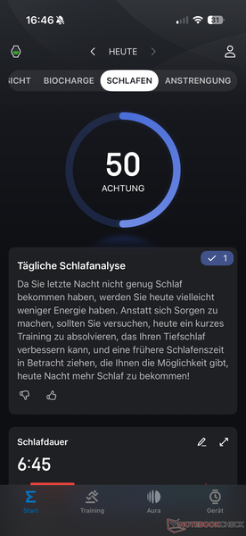 Zepp 应用程序中的睡眠追踪功能...