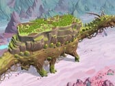 一张展示 The Wandering Village 中城市的图片，该游戏现于 Steam 享受五折优惠。