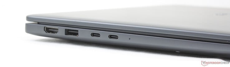 左侧:HDMI 2.1、USB-A 3.2 Gen. 1、2个支持DisplayPort 2.1和Power Delivery功能的Thunderbolt 4接口