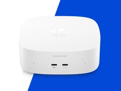 新款 OmniDesk Mini 最高可搭载 Core 5 320 处理器。图为:展示该迷你电脑正面的宣传图。