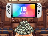 法庭上展示的任天堂 Switch 2 与大额和解金（图片来源：任天堂美国公司，有编辑）