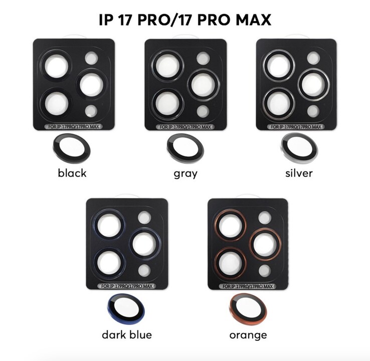 iPhone 17 Pro 和 Pro Max 智能手机预计将有这些颜色可供选择。(图片来源：Sonny Dickson）