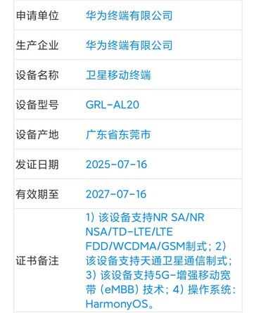 (图片来源：TENAA via Digital Chat Station）