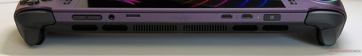 接口:音量调节键、3.5 毫米立体声接口、microSD Express 卡槽、2 个 USB-C 4.0 接口(支持 Thunderbolt 4,40 Gbps,DisplayPort,DisplayPort,Power Delivery 3.0)、带指纹识别功能的电源键