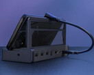 华硕 ROG Bulwark DG300 定位为通用扩展坞。图：连接手机的扩展坞。(图片来源：华硕）
