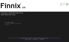 Finnix 126 实时 Linux 启动屏幕(图片来源:Finnix 博客)