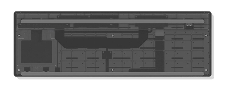 键盘采用典型的 Framework 模块化设计。
