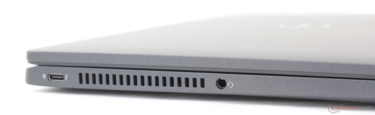 左边：USB-C + Thunderbolt 4 + Power Delivery + DisplayPort，3.5毫米耳机