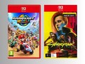 Switch 2 的首发游戏：马里奥卡丁车世界》和《赛博朋克 2077》（图片来源：Game UK、JB Hi-Fi，有编辑）