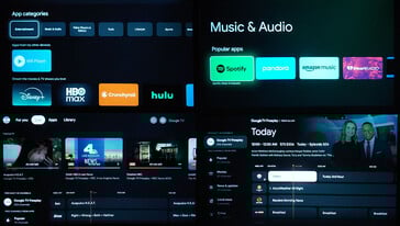 Google TV 商店有许多免费的直播电视频道和应用程序。(图片来源：Notebookcheck）