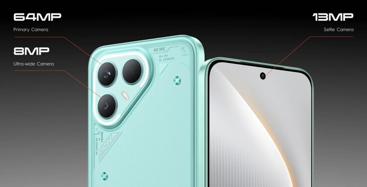 Tecno Pova 7 Pro 配备 6400 万像素索尼 IMX682 主摄像头（图片来源：Tecno）