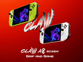 微星在发布会上提供两种颜色的 Claw A8。(图片来源：微星科技）