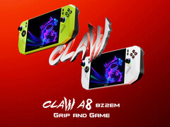 微星在发布会上提供两种颜色的 Claw A8。(图片来源：微星科技）