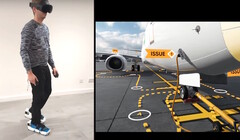 Freeaim VR 鞋可让穿戴者在虚拟环境中行走,用于训练和游戏。(来源:Freeaim)