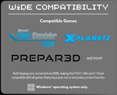 这些显示器应该与各种飞行模拟器兼容