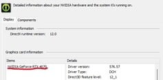 Windows 11 上 Nvidia 控制面板 "系统信息 "部分中的 Nvidia GPU 选项卡截图（图片来源：Windows 屏幕截图）