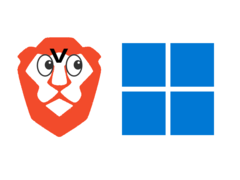 Brave 默认屏蔽了 Windows 11 的一项关键功能。(图片来源：Brave 徽标和 Windows 11 徽标，有修改）。