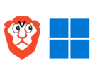 Brave 默认屏蔽了 Windows 11 的一项关键功能。(图片来源：Brave 徽标和 Windows 11 徽标，有修改）。
