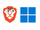Brave 默认屏蔽了 Windows 11 的一项关键功能。(图片来源：Brave 徽标和 Windows 11 徽标，有修改）。