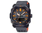 卡西欧 Pro Trek PRW-6900TFS 系列（如图）采用深灰色表壳和表盘，橙色时标和指针点缀其中。(图片来源：@morgan_gshock on Instagram）