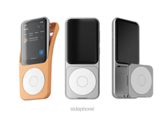 带有 Sundial 键盘和硅胶套的 Sidephone SP-01(如图)。(图片来源:u/gosidephone via r/sidephone)