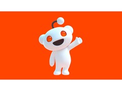Reddit 吉祥物 Snoo 的宣传图片，在红色背景下向观众挥手并摆出各种姿势。(图片来源：Reddit）