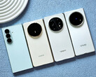 Galaxy Z Fold7、Magic V5、Find N5 和 X Fold5，从左到右依次排列。(图片来源：Ice Universe）