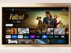 亚马逊 Ember Artline 电视机,带木质框架。