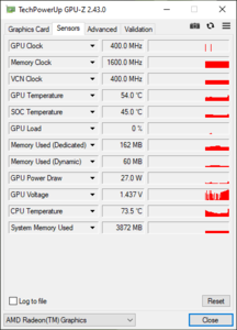 GPU-Z - AMD Radeon RX Vega 8