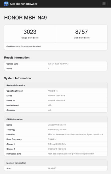 (图片来源：Geekbench）