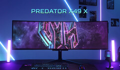 Predator X49 X 似乎与最近发布的 RedMagic 和飞利浦 Evnia 采用相同的第 2 代 QD-OLED 面板。(图片来源:宏碁)