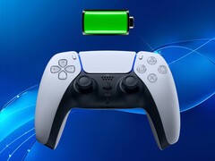 带有电池图标的全新 DualSense PS5 控制器（图片来源：索尼 PlayStation，有编辑）